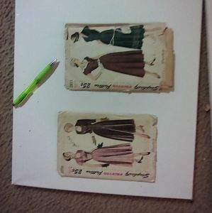 TWO VINTAGE SIMPLICITY SEWING PATTERN 1950
